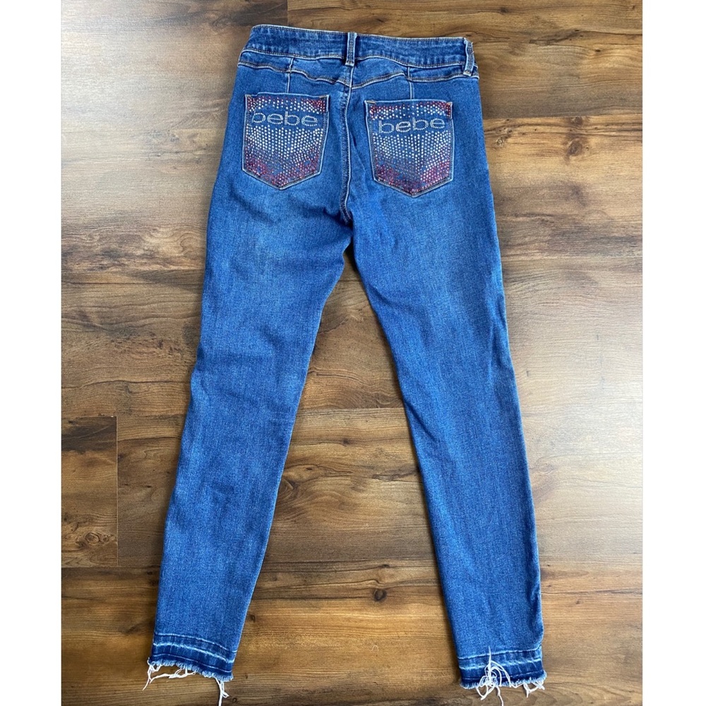 Bebe Heartbreaker Ankle Skinny Jeans Size 26 - Picture 3 of 5